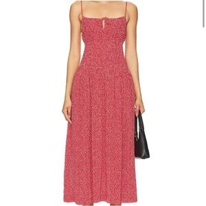 Ciao Lucia Barbara Floral Keyhole Midi-Dress Red XL‎